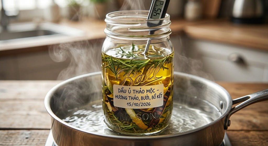 Cách Làm Dầu Ủ Tóc Từ Thảo Mộc: Bí Quyết Dưỡng Tóc Dày Mượt, Ngăn Gãy Rụng Tại Nhà